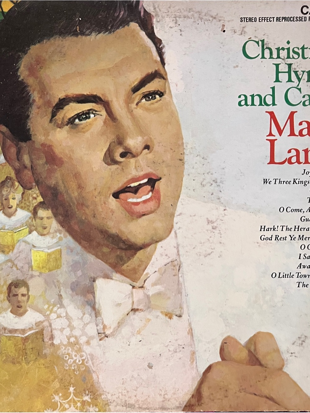 VINTAGE MARIO LANZA “CHRISTMAS HYMNS AND CAROLS” VINYL RECORD ALBUM